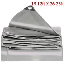 Image of PVC 670gsm Extra Heavy Duty Tarpaulin Waterproof Ground Sheet Cover Lorry Tarp