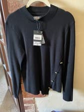 Image of Barbour International Ladies Black Callie Knitted Jumper UK 10 BNWT