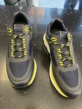 Image of hugo boss trainers brand new with box rrp £239 blue with yellow trims Size 10