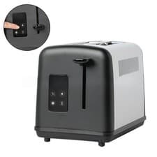 Image of 2 Slice Stainless Steel Toaster with Touch Screen and Easy Cleaning Design