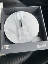 Image of Dunelm White Marble Effect Wall Clock - Black Hands - Minimalist - New in Box