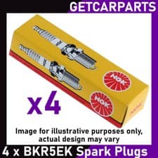Image of NGK Spark Plugs x 4 for Vauxhall Corsa C from 2000-2007 BKR5EK