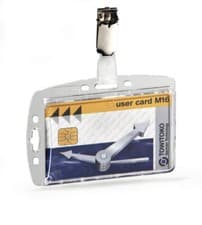 Image of Durable Acrylic Security Pass Holder Transparent 8005-19 Pack of 25 (54x86mm)