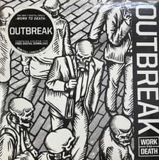 Image of OUTBREAK Work To Death 7" NEW US # TFR040 RARE Clear/Black Splatter Vinyl
