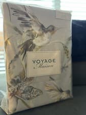 Image of Voyage Maison Tafuna Dawn Large Cotton/Linen Pencil Pleat Curtains/Pair