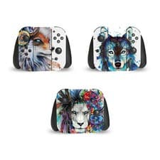 Image of OFFICIAL PIXIE COLD ART MIX VINYL SKIN DECAL FOR NINTENDO SWITCH JOY CONTROLLER