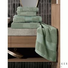 Image of Ted Baker Bath Towel in green/Sage , 70 x 130 cm - Brand New Embroidered Logo