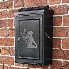 Image of Deluxe Grey "Fairy" Wall Mounted Post Box