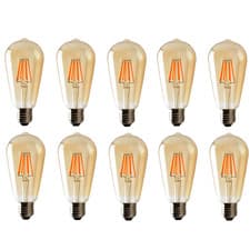 Image of Vintage ST64 LED Filament Edison E27 Dimmable 4/6/8 Watt Warm 2700KLight Bulb