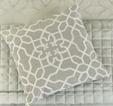 Image of Sanderson Options Sycamore Trellis Stone Cushion - 100% Cotton Panama - RRP £50