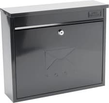 Image of Burg Wachter Elegance Post Box Anthracite Lockable Wall Mount Mailbox