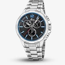 Image of Lotus Mens Black And Blue Chronograph Watch L18991/1