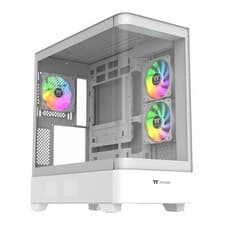 Image of Thermaltake View 290 TG ARGB Snow, Mid Tower Chassis, Curved TG Window, 3x120mm