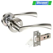 Image of Chrome Door handles for Internal Doors with Duo Finish