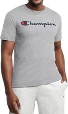 Image of CHAMPION MEN'S ROCHESTER LINEAR CREW NECK T-SHIRT TEE GREY RETRO NEW BNWT OG