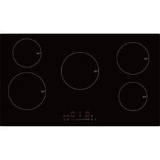 Image of electriQ 90 cm 5-Zone Induction Hob – 9-Level Touch, Timer, 9.3 kW