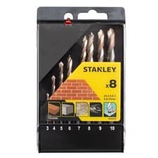 Image of STANLEY 8Pc Set Bullet Masonry Bits HiTech 3-10mm STA58086Q-XJ