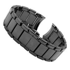 Image of 24mm Bracelet For Emporio Armani AR1451 Watch Black Ceramic Strap Band Clasp