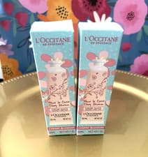Image of L’Occitane CHERRY BLOSSOM PERFUMED Hand Cream 1 oz /30mL NEW IN BOX+SEALED X2