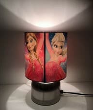 Image of Frozen Ana and Elsa Pink Touch lamp -3 settingsGirls bedroom night light