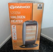 Image of NEW Daewoo Oscillating Halogen Heater 1200W