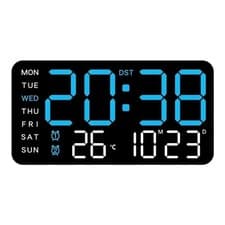 Image of Desk Wall Clock Digital Alarm Clock LED Display with Temperature Date Week