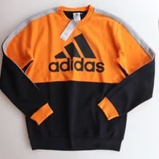Image of ADIDAS ORIGINALS LOGO COLOURBLOCK FLEECE PULLOVER SWEATSHIRT HE4331 MEN M
