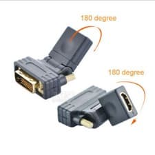 Image of Rotating HDMI Female To DVI-D Male Gold Socket Adaptor Adapter Converter Joiner