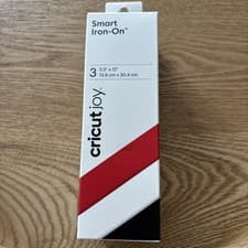 Image of NEW CricutJoy Black/white/red Matt Smart Iron-On Vinyl 3 Sheets 13.9cm x 30.4cm