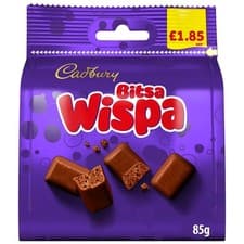 Image of Cadbury Bitsa Wispa Chocolate Bag 85 g (Pack of 10)