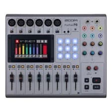 Image of Zoom PodTrak P8 Portable Multitrack Podcast Recorder Silver For Podcaster New