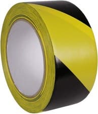 Image of HAZARD WARNING TAPE ROLLS SELF ADHEASIVE MARKING BARIER SOCIAL SAFETY DISTANCING