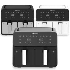 Image of EMtronics Double Basket Air Fryer Dual Drawer 8 Litre - Various Colours