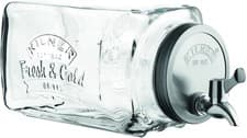 Image of New Kilner 3 Litre Glass Fridge Drinks Dispenser Space-Saving Design Free ship