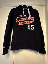 Image of BNWT Womens Black Superdry Motif Hoody - Size Medium