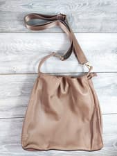Image of NEW Accessorize Crossbody / Shoulder Bag in Tan Brown Pebbled , Detachable Strap