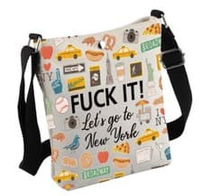 Image of Mnigiu CROSS BODY Holiday BAG F*ck It Lets Go To USA America NEW