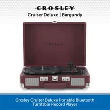 Image of Crosley Cruiser Bluetooth Turntable Record Player Deluxe With Built-In Speakers