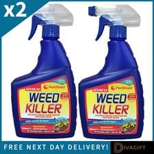 Image of 2 x ADVANCED WEEDKILLER WEED KILLER SPRAY 500ML READY TO USE FOR WEEDS & ROOTS