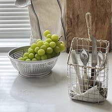 Image of Hanging Storage Basket Portable Save Space with Hook Basket