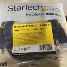 Image of StarTech 2m/6.6ft M/M DisplayPort Cable with Latches DISPL2M NEW