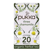 Image of Pukka Organic 3 Chamomile 20 Tea Bags 30g Free And Fast Postage