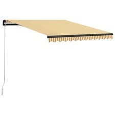 Image of Manual Retractable Awning Outdoor Patio Awning Sunshade Garden Canopy vidaXL