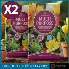 Image of GROWMOOR COMPOST 2 X 60L MULTI PURPOSE SOIL FOR GARDEN PLANTS BEDS POTS OUTDOOR