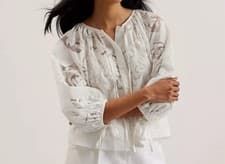 Image of Ted Baker London - Bacina Lace Woman’s Blouse - Size 4/14