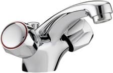 Image of Basin Mixer tap with Pop Up Waste Bristan VAC BAS C MT Club Mono Metal Heads