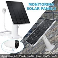 Image of Solar Panel Charger for Arlo Pro 3/Pro 4/Arlo Ultra/Ultra 2 Essential Spotlight