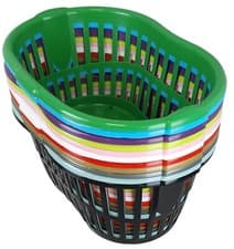 Image of 34L Hipster Plastic Laundry Basket with Handles Large Storage Hamper for Washing