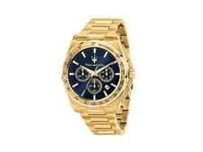 Image of Maserati Velocitá Quartz Watch, PVD Gold, Blue, 43 mm, R8873652002