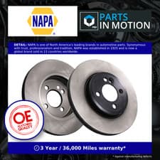 Image of 2x Brake Discs Pair Vented Front 280mm NBD5164 NAPA Set 34116774985 34116858651